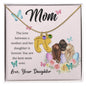 Custom Baby Feet Necklace with Birthstone Mom, The love between a mother and her daughter is forever