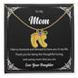Custom Baby Feet Necklace with Birthstone To My Mom2