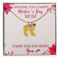 Custom Baby Feet Necklace with Birthstone Wishing you a happy Mothers day