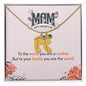 Custom Baby Feet Necklace with Birthstone to the world you are a mother