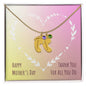 Custom Baby Feet Necklace with Birthstone Happy Mother's Day Thank you for all you do