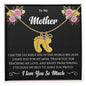 Custom Baby Feet Necklace with Birthstone To My Mother