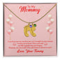Custom Baby Feet Necklace with Birthstone Mommy to be-To my mommy-I can hear you