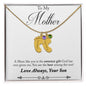 Custom Baby Feet Necklace with Birthstone Son to mother