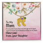 Custom Baby Feet Necklace with Birthstone Mom - I'm assured of your love 2