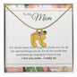 Custom Baby Feet Necklace with Birthstone To My Mom - I Love You, I really Do