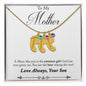 Custom Baby Feet Necklace with Birthstone Son to mother