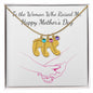 Custom Baby Feet Necklace with Birthstone To the Woman who raised me, Happy Mothers Day
