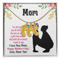 Custom Baby Feet Necklace with Birthstone mom you are so special