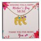 Custom Baby Feet Necklace with Birthstone Wishing you a happy Mothers day