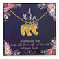 Custom Baby Feet Necklace with Birthstone A Mother is someone you laugh with, dream with, and love with all your heart.