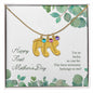 Custom Baby Feet Necklace with Birthstone Happy First Mother's Day