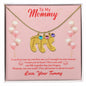 Custom Baby Feet Necklace with Birthstone Mommy to be-To my mommy-I can hear you
