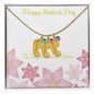 Custom Baby Feet Necklace with Birthstone Happy Mother's Day to my Incredible Mom