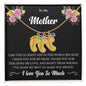 Custom Baby Feet Necklace with Birthstone To My Mother