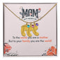 Custom Baby Feet Necklace with Birthstone to the world you are a mother