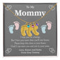 Custom Baby Feet Necklace with Birthstone To my Mommy to be