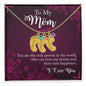 Custom Baby Feet Necklace with Birthstone To My Mom you are the person