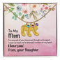 Custom Baby Feet Necklace with Birthstone Mom - I'm assured of your love 2