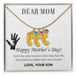 Custom Baby Feet Necklace with Birthstone Dear Mom,  Happy Mother’s Day! You’re the mom