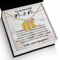 Custom Baby Feet Necklace with Birthstone To my Beautiful Mom Love your Daughter