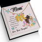 Custom Baby Feet Necklace with Birthstone Mom, The love between a mother and her daughter is forever