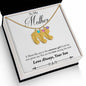 Custom Baby Feet Necklace with Birthstone Son to mother