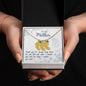 Custom Baby Feet Necklace with Birthstone To My Mon if there ever comes a day where we cant be together