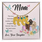 Custom Baby Feet Necklace with Birthstone Mom, The love between a mother and her daughter is forever