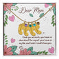 Custom Baby Feet Necklace with Birthstone Dear Mom I love you so much