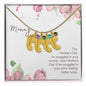 Custom Baby Feet Necklace with Birthstone Mommy to be - Snuggled in Your tummy