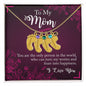 Custom Baby Feet Necklace with Birthstone To My Mom you are the person