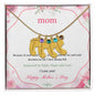 Custom Baby Feet Necklace with Birthstone Mom Happy Mother's Day