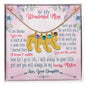 Custom Baby Feet Necklace with Birthstone To My wanderful Mom