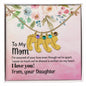 Custom Baby Feet Necklace with Birthstone Mom - I'm assured of your love 2