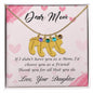 Custom Baby Feet Necklace with Birthstone Dear Mom-Happy Mother’s Day!