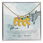 Custom Baby Feet Necklace with Birthstone To my mom- you're the most beautiful