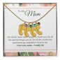 Custom Baby Feet Necklace with Birthstone To My Mom - I Love You, I really Do