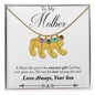 Custom Baby Feet Necklace with Birthstone Son to mother