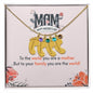 Custom Baby Feet Necklace with Birthstone to the world you are a mother