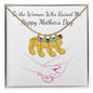 Custom Baby Feet Necklace with Birthstone To the Woman who raised me, Happy Mothers Day