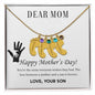 Custom Baby Feet Necklace with Birthstone Dear Mom,  Happy Mother’s Day! You’re the mom