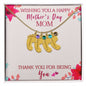 Custom Baby Feet Necklace with Birthstone Wishing you a happy Mothers day