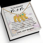Custom Baby Feet Necklace with Birthstone To my Beautiful Mom Love your Daughter