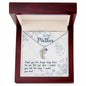 Custom Baby Feet Necklace with Birthstone To My Mon if there ever comes a day where we cant be together