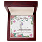 Custom Baby Feet Necklace with Birthstone Dear Mom I love you so much