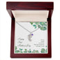 Custom Baby Feet Necklace with Birthstone Happy First Mother's Day