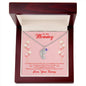 Custom Baby Feet Necklace with Birthstone Mommy to be-To my mommy-I can hear you