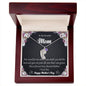 Custom Baby Feet Necklace with Birthstone To My Beautiful Mom2