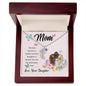 Custom Baby Feet Necklace with Birthstone Mom, The love between a mother and her daughter is forever